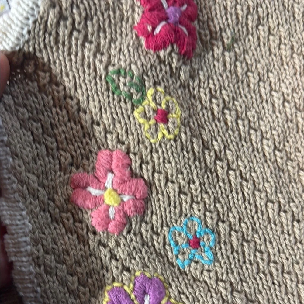OshKosh B'gosh vintage girls size 10 cotton floral sweater gorgeous
